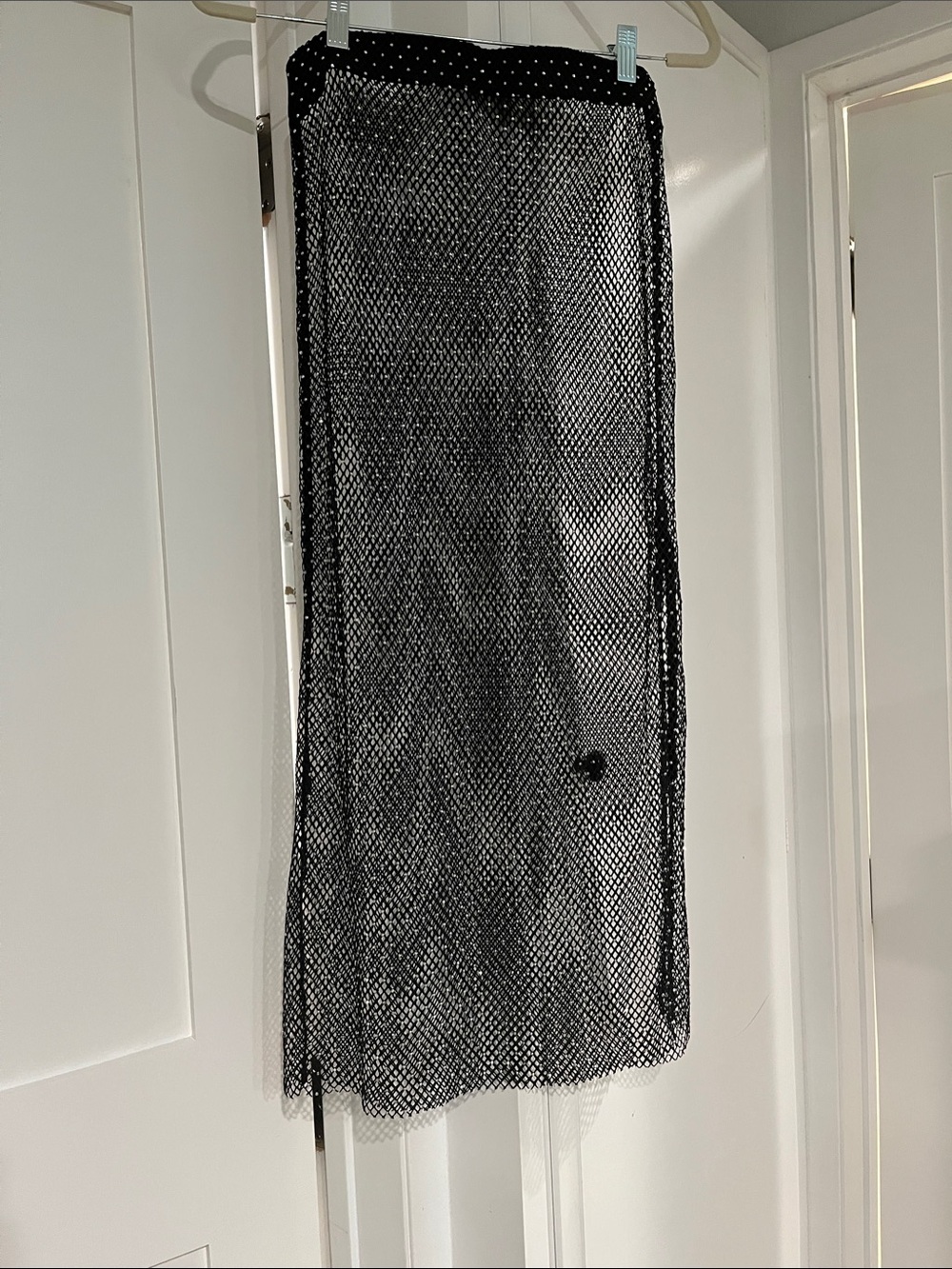 Black Mesh Maxi Skirt